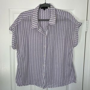 Lavender Striped Button Down Shirt